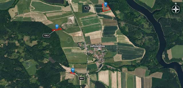 Prodej pole 26 614 m2 Jehnědno, Albrechtice nad Vltavou, Albrechtice nad Vltavou – Jehnědno, okres Písek