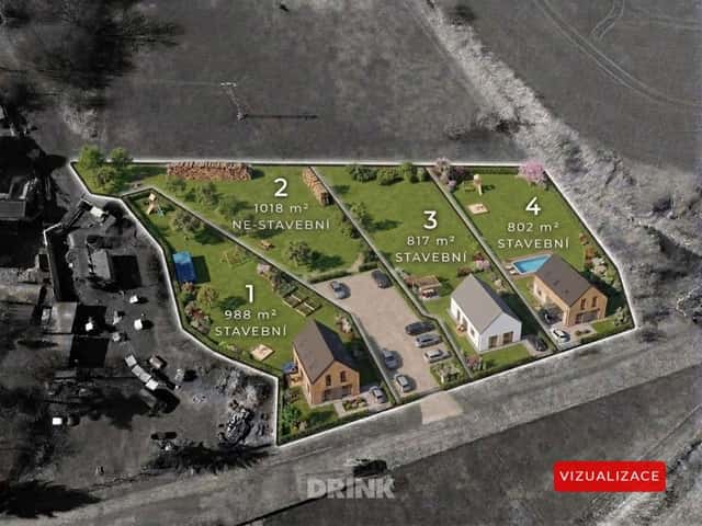 Prodej stavebního pozemku určeného pro výstavbu RD v obci Horka u Bakova nad Jizerou, Bakov nad Jizerou – Horka, okres Mladá Boleslav