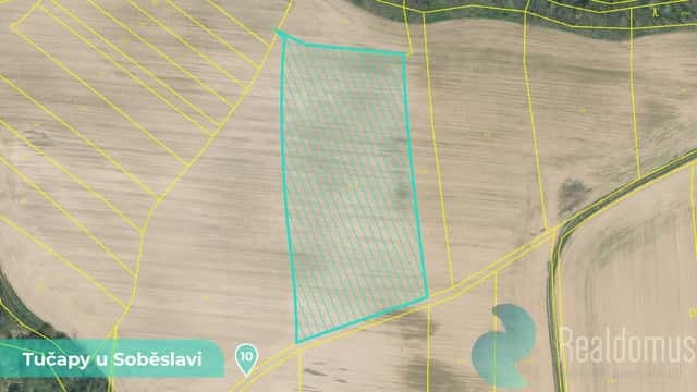 Zemědělská půda 11561 m Tučapy u Soběslavi, okres Tábor (LV 419 + LV 537), Tučapy, okres Tábor