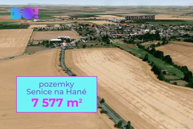 Prodej pole, 7 577 m, Senice na Hané, Senice na Hané, okres Olomouc