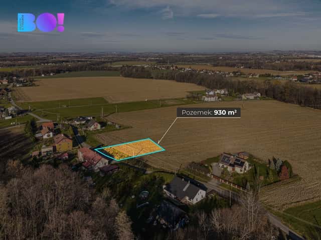Stavební pozemek 930 m, Bukovice u Dobratic, sítě na hranici, klidná lokalita v podhůří Beskyd, Dobratice – Bukovice u Dobratic, okres Frýdek-Místek