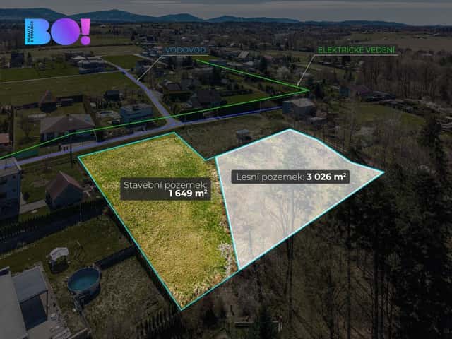 Prodej stavebního pozemku 1649 m - Bludovice, Havířov – Bludovice, okres Karviná