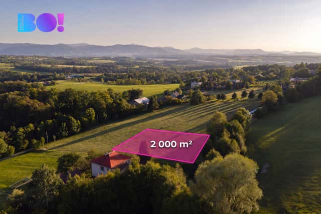 Prodej stavebního pozemku 2 000 m s výhledem na Beskydy, Český Těšín – Koňákov, okres Karviná