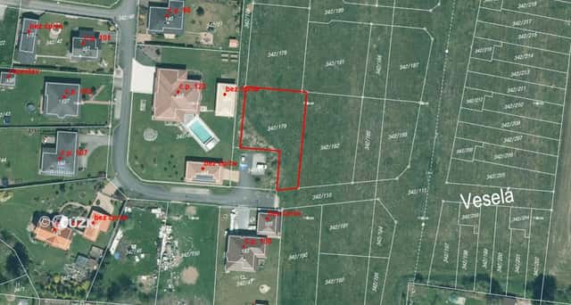 Stavební pozemek Veselá u Rokycan 845 m2, Veselá – Veselá u Rokycan, okres Rokycany