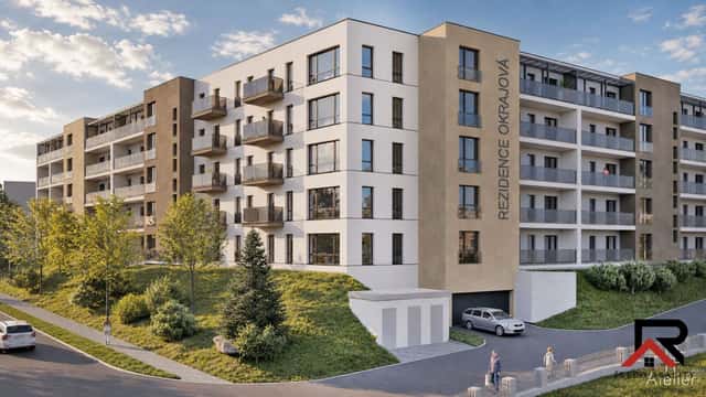 Prodej bytu 2KK v projektu Rezidence Okrajová v Třebíči, Stavební, Třebíč – Horka-Domky