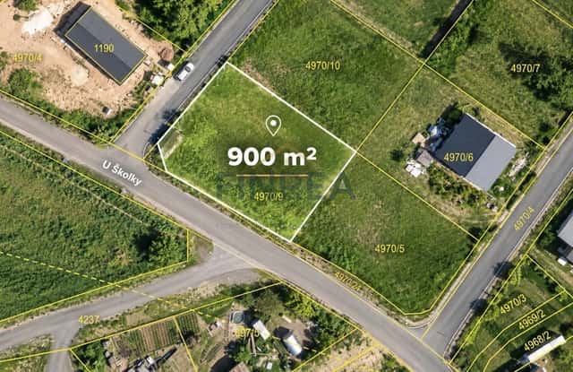 Prodej stavební parcely 900 m2, Kryry, ul. U Školky, Kryry, okres Louny