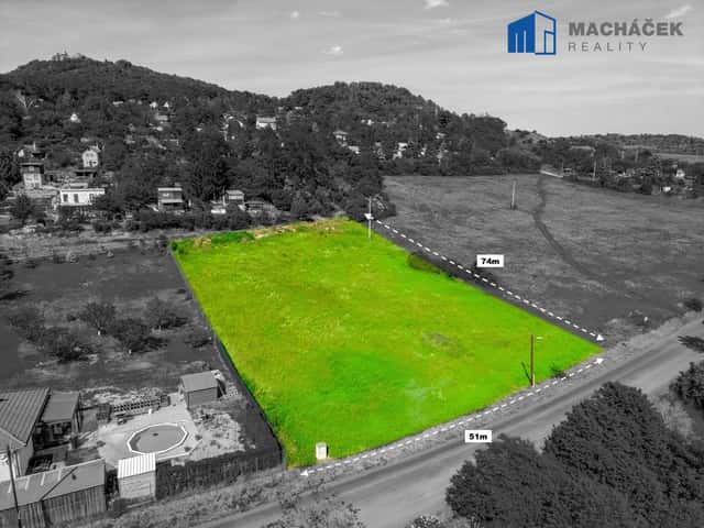Pozemek parc. č. 916/5, 3 430 m2, v obci Bystřany., Teplická, Bystřany, okres Teplice