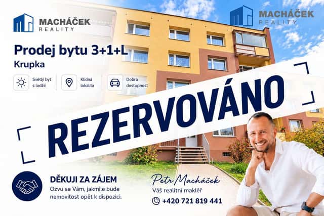 Prodej bytu 3+1+L, 62 m2, Krupka ul. Dolní 172., Dolní, Krupka – Vrchoslav, okres Teplice