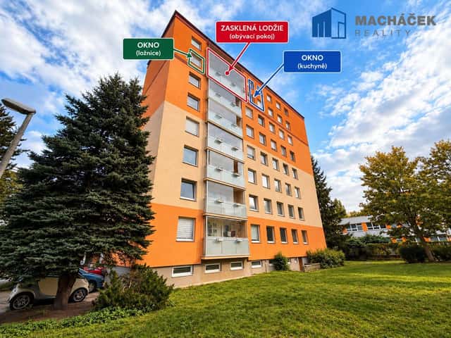 REZERVOVÁNO Družstevní byt 3+1+L, 73 m2, Teplice, ul. Krušnohorská 1571., Krušnohorská, Teplice – Trnovany