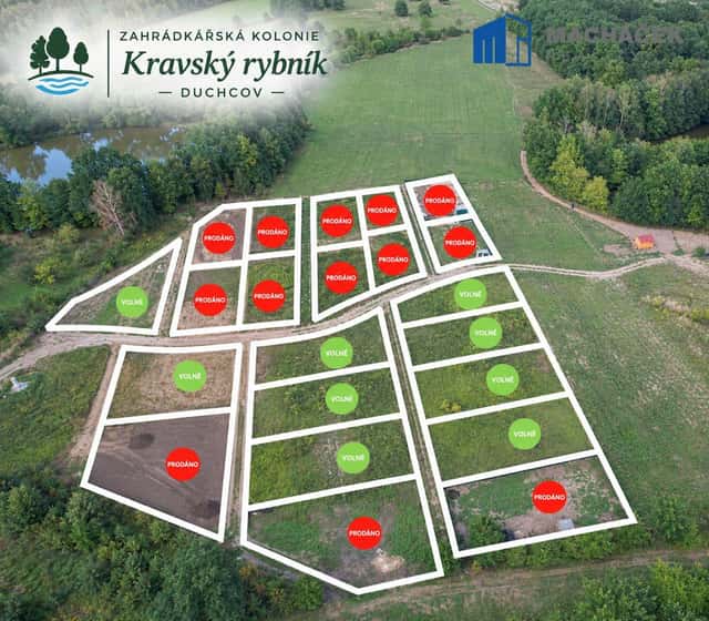 Pozemky od 500 m2 zahrádkářská kolonie RZ, Duchcov (Kravský rybník Leontýna), U koupaliště, Duchcov, okres Teplice