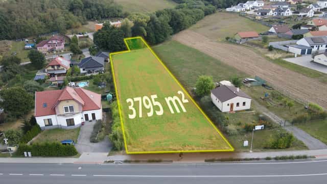 Prodej stavebních pozemků 3795 m2 - developerský celek Neslovice, Neslovice, okres Brno-venkov