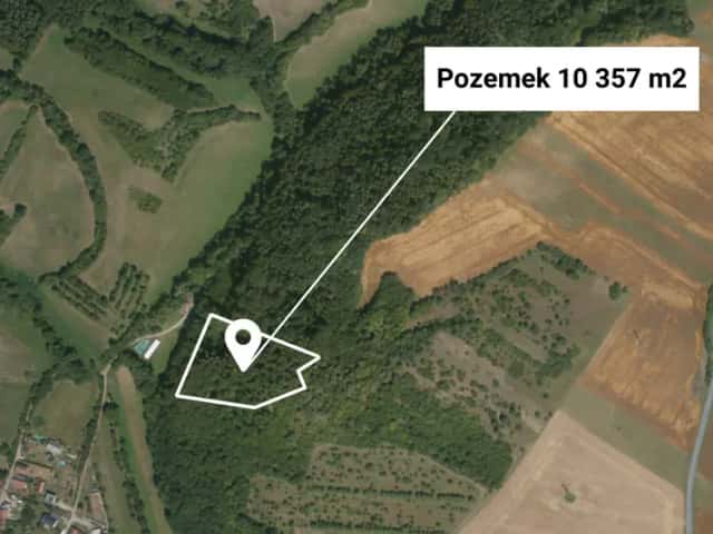 Prodej lesa 10357 m2 Tišnov - Jamné 856 000 Kč (83 Kč/m2), Tišnov, okres Brno-venkov