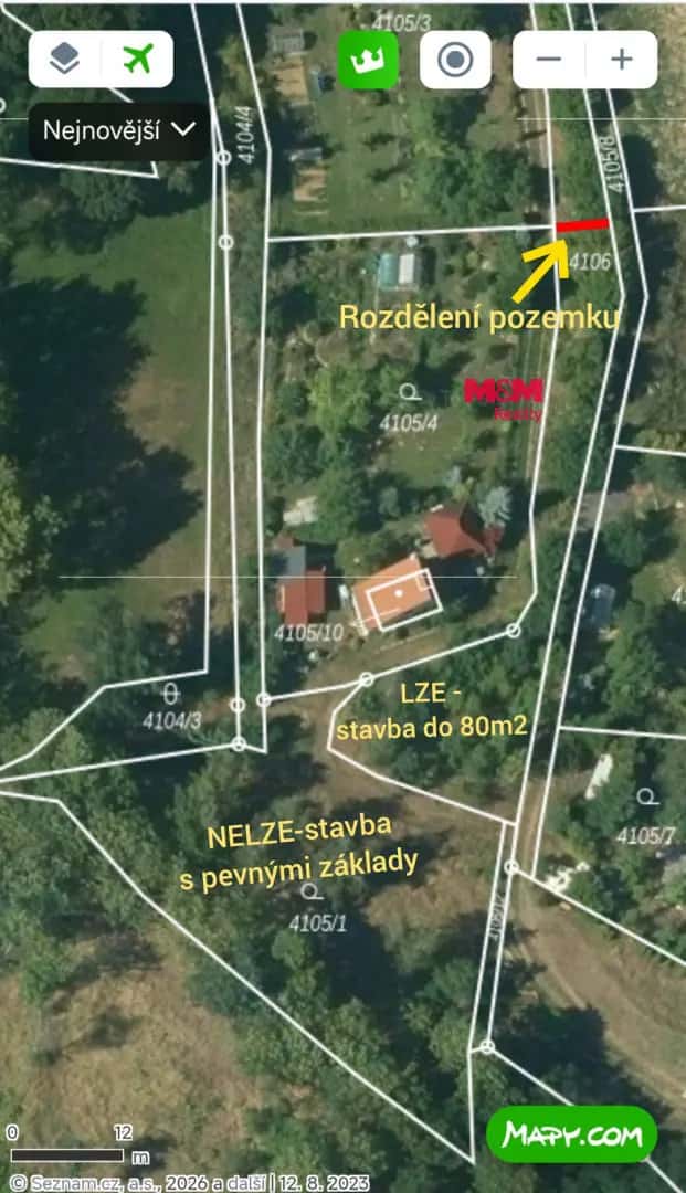 Prodej pozemku k rekreačnímu bydlení ve Velkém Meziříčí, Velké Meziříčí, okres Žďár nad Sázavou