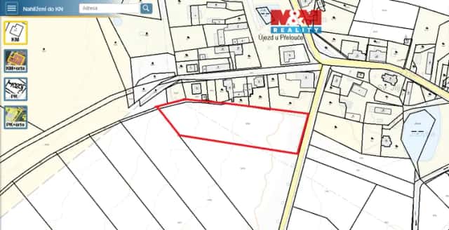 Prodej, pozem.k bydlení a orn.půda,8659 m2, Újezd u Přelouče, Újezd u Přelouče, okres Pardubice