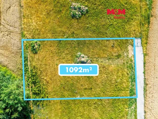 Stavební pozemek 1 092 m2 v Krahulově, Krahulov, okres Třebíč