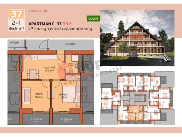 Prodej apartmánu č. 37 v Krkonoších, Benecko, okres Semily
