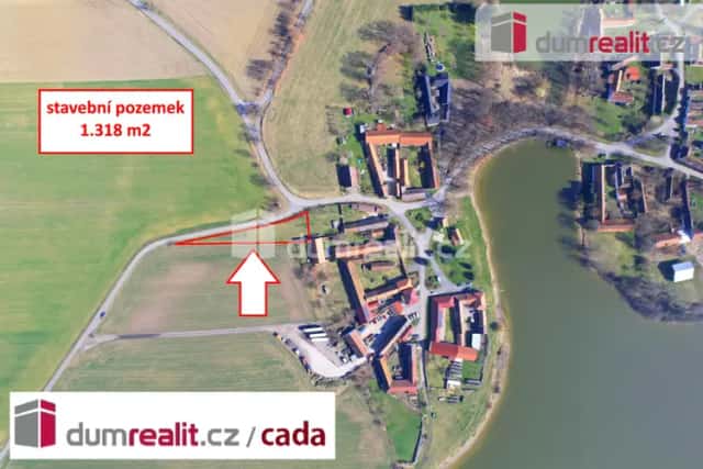 K prodeji, stavební pozemek o celkové výměře 1.318 m2, obec Vlhlavy - Sedlec, Sedlec, okres České Budějovice