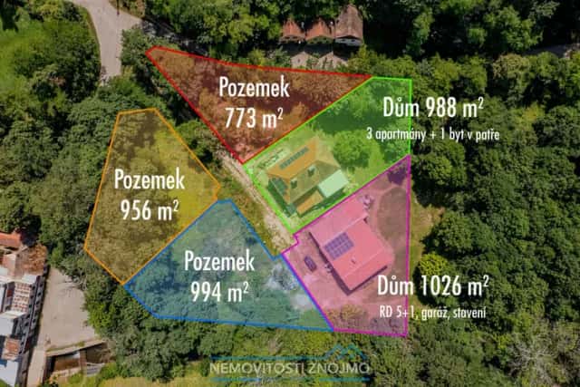 Prodej 3 stavebních pozemků, v úžasné lokalitě obce Jaroslavice, Mlýnská, Jaroslavice, okres Znojmo