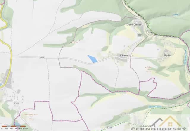 Rakovnicko - Chlum u Rakovníka - investiční pozemek 13563 m2, Pavlíkov, okres Rakovník