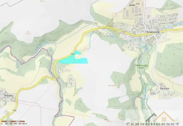 Benešovsko - Křečovice u Neveklova - investiční pozemek 21803 m2, Křečovice, okres Benešov