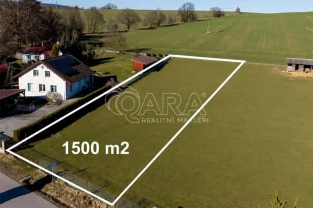 Prodej slunného stavebního pozemku, 1500 m2, Radonice u Divišova, Divišov, okres Benešov