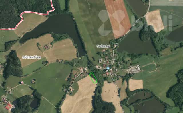 Pozemek v obci Svébohy určen v ÚP k výstavbě, Horní Stropnice, okres České Budějovice