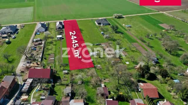 Prodej stavebního pozemku 2 445 m2, Přílepy, Přílepy, okres Kroměříž