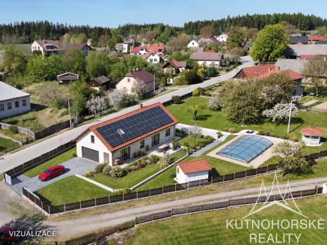 Prodej jedinečného stavebního pozemku 1972 m2 s bazénem a zázemím – Bělá u Jedlé, Bělá, okres Havlíčkův Brod