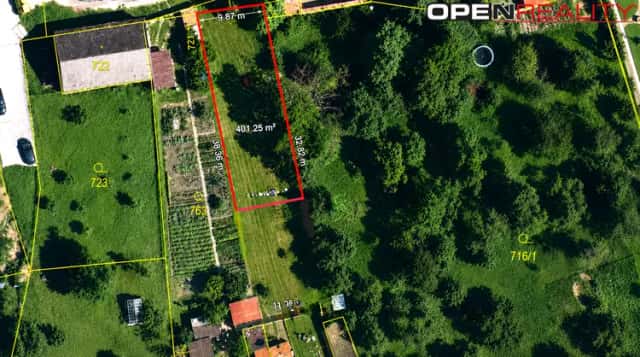 Stavební pozemek o výměře 400 m2 v obci Nížkovice, Nížkovice, okres Vyškov