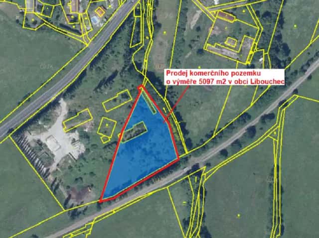 Prodej komerčního pozemku o výměře 5093 m2 v obci Libouchec, okr. Ústí n. Labem, Libouchec, okres Ústí nad Labem