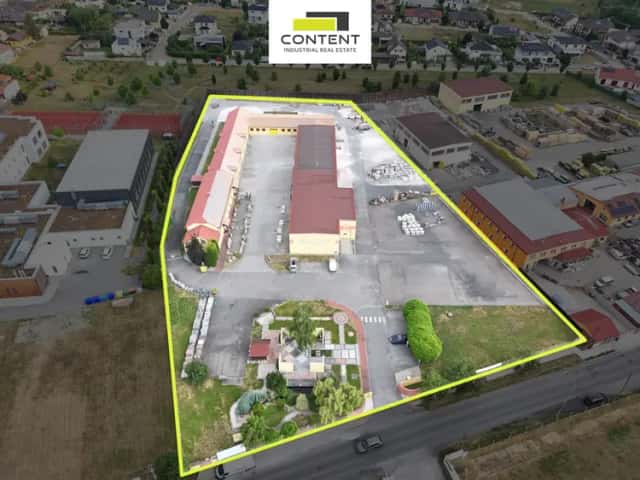 Pronájem skladu, výrobní haly 2041 m2 + venkovní plocha 4030 m2, Praha východ - Veleň, Hlavní, Veleň, okres Praha-východ