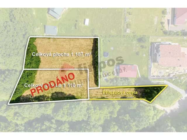 Prodej stavebního pozemku 1187 m2 v Libži, okr. Benešov, Libež, okres Benešov