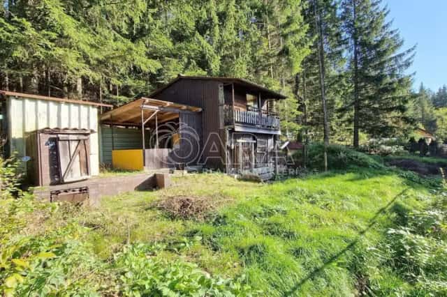 Prodej pozemku s chatkou k rekonstrukci, obec Lenora, pozemek 405 m2, el. a vodovod, Lenora, okres Prachatice
