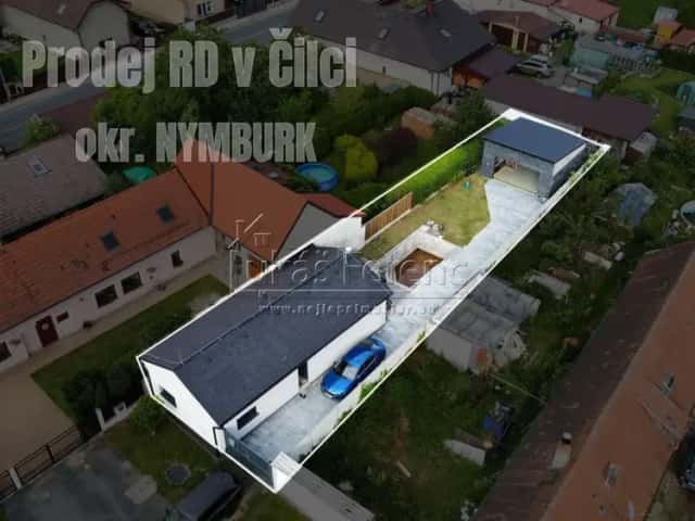 Prodej, moderní RD 3+kk/G s bazénem, 56 m2, pozemek 418 m2, garáž 29 m2, Čilec, okr. Nymburk, Čilec, okres Nymburk