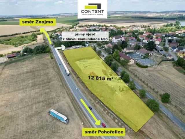 PRODEJ KOMERČNÍHO POZEMKU S PLATNÝM STAVEBNÍM POVOLENÍM V BRANIŠOVICÍCH, Branišovice, okres Brno-venkov
