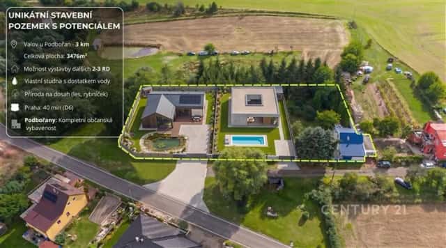 DEVELOPERSKÁ PŘÍLEŽITOST: Rozlehlý stavební pozemek 3 476 m2 s rodinným domem – skvělá dostupnost Prahy (D6), Podbořany, okres Louny