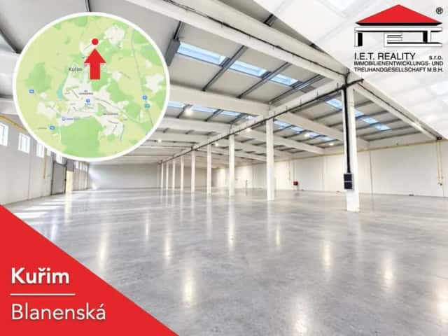 Pronájem skladu 864 m2, Kuřim, Blanenská, Kuřim, okres Brno-venkov