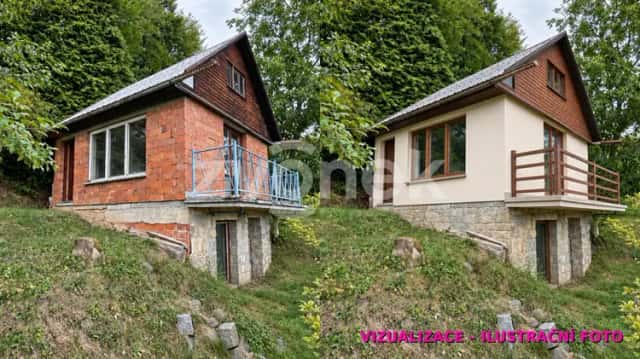 Domek k dokončení s možností rozšíření, pozemkem přes 1 000 m2 a nádherným výhledem – Jaroslavice u Zlína, U Lesa, Zlín
