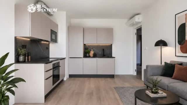Pronájem nadstandardního bytu 3+kk s balkonem/terasou a klimatizací, Brno, Trýbova, Brno, okres Brno-město