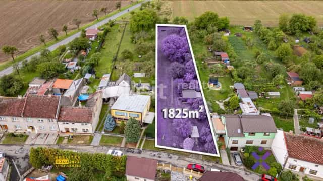Stavební pozemek v obci Roštění, 1 825 m2, Roštění, okres Kroměříž