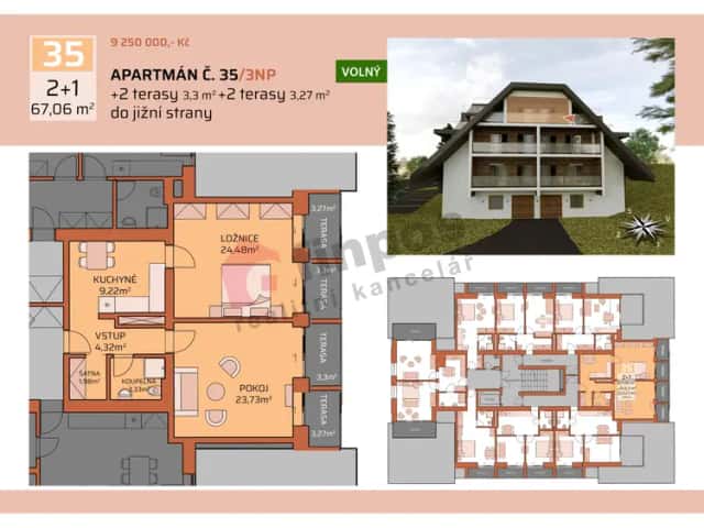 Prodej apartmánu č. 35 v projektu Orion Benecko, Benecko, okres Semily