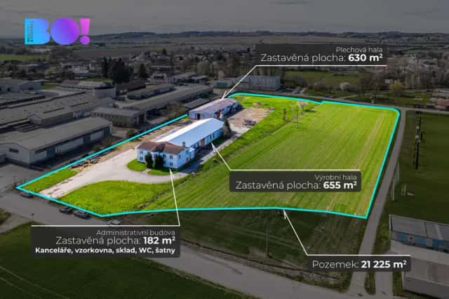 Prodej stolárny, 25 542 m2, Prosenice, Grymovská, Prosenice, okres Přerov