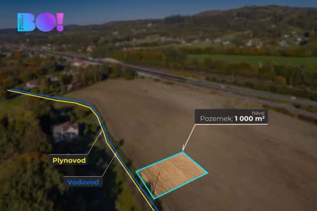 Prodej komerčního pozemku 1 000 m2, Návsí, Návsí, okres Frýdek-Místek