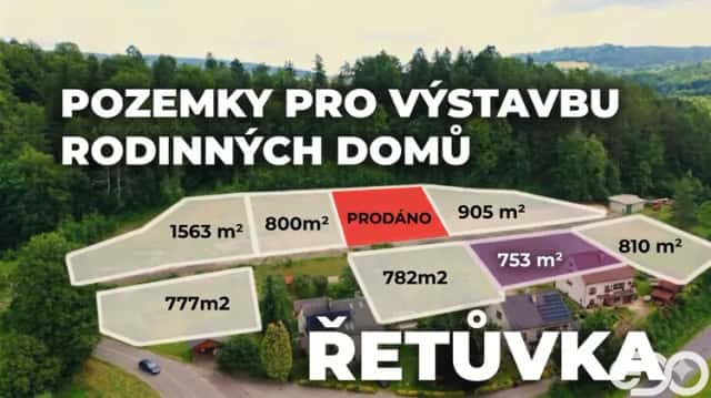 Prodej pozemků k výstavbě rodinného domu, 753 m2, Řetůvka, Řetůvka, okres Ústí nad Orlicí