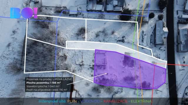 Prodej stavebního pozemku 1 156 m2, Lipová-lázně, Lipová-lázně, okres Jeseník