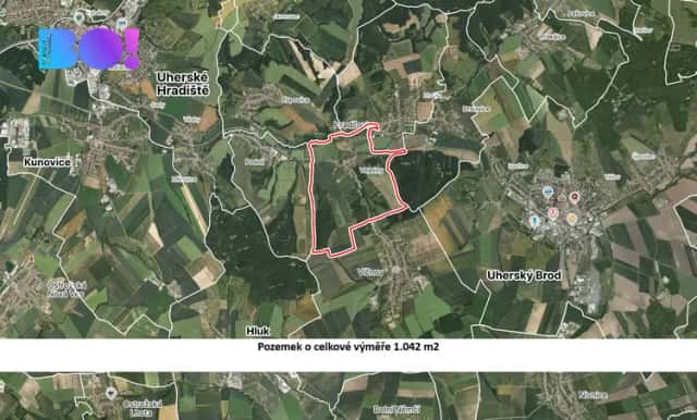 Prodej pole, 1042 m2, Veletiny, Veletiny, okres Uherské Hradiště