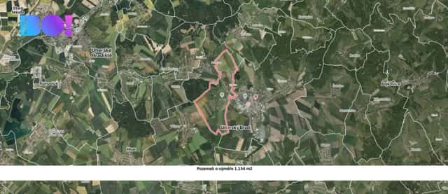 Prodej pole, 1154 m2, Havřice, Uherský Brod, okres Uherské Hradiště