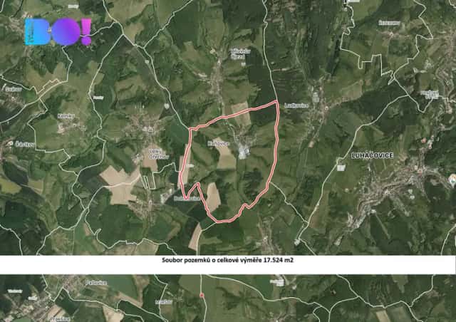 Prodej pole, 17524 m2, Kaňovice u Luhačovic, Kaňovice, okres Zlín