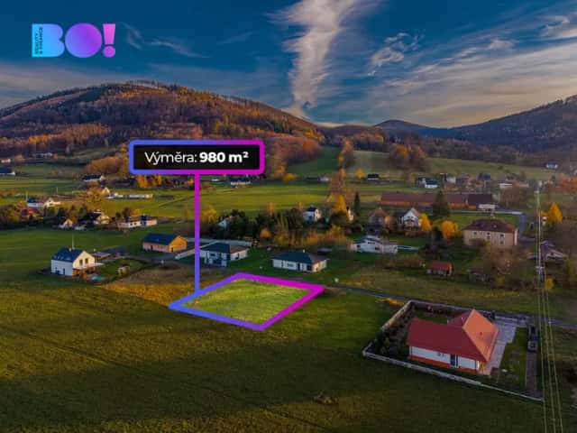 Prodej exkluzivního pozemku 980 m2, Komorní Lhotka okr. Frýdek-Místek, Komorní Lhotka, okres Frýdek-Místek