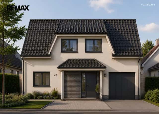 Prodej pozemku k výstavbě rodinného domu s projektem, 893 m2, Kostelec, okres Hodonín